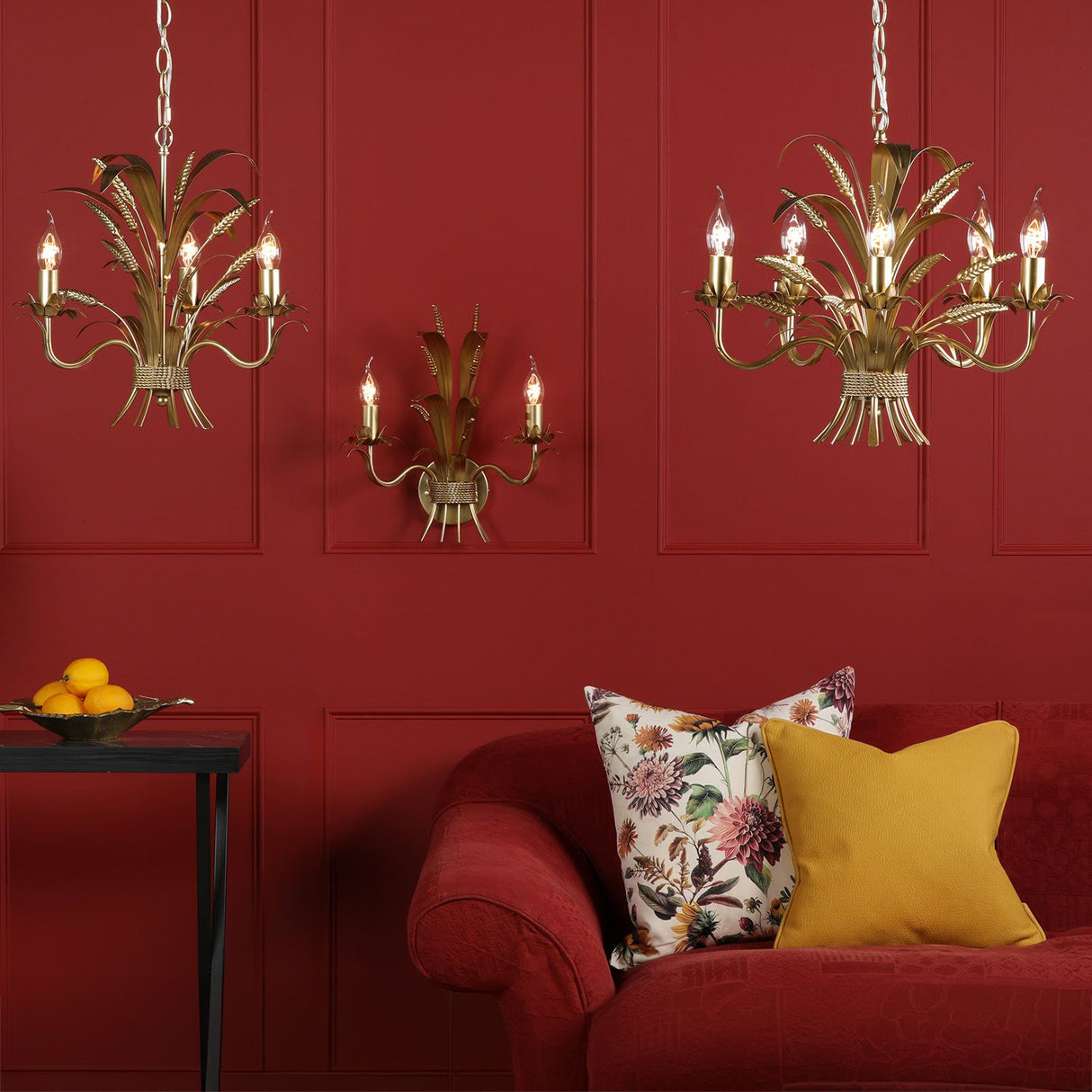 Phaedra 2 Light Wall Light Gold