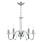 Pique 5 Light Polished Chrome Clear Crystal Detail