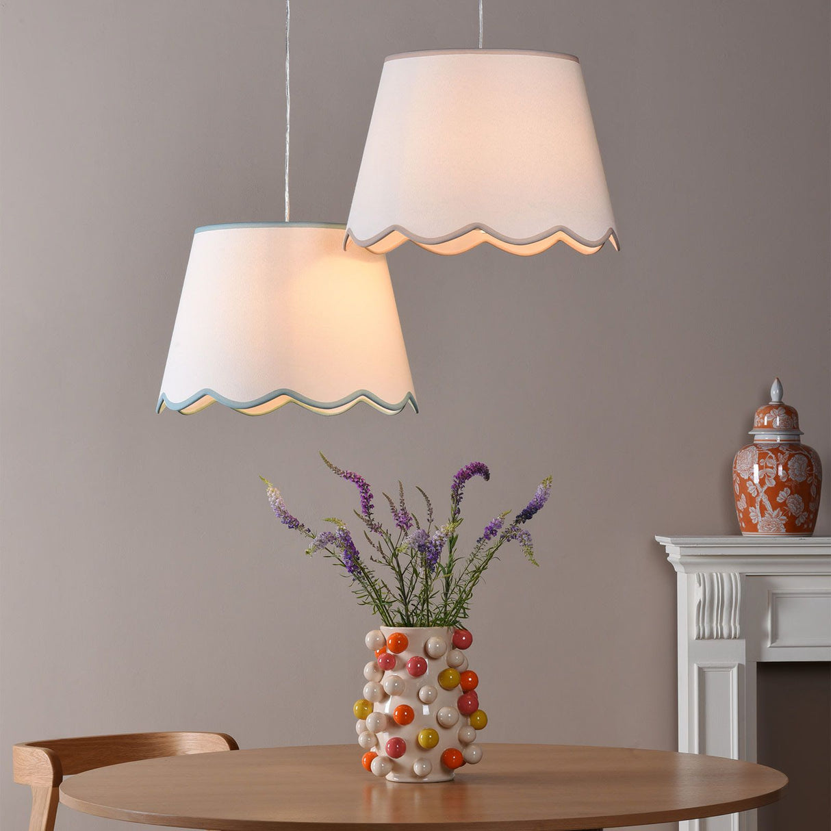 Poma Natural Linen Tapered Drum Shade 45cm 45cm