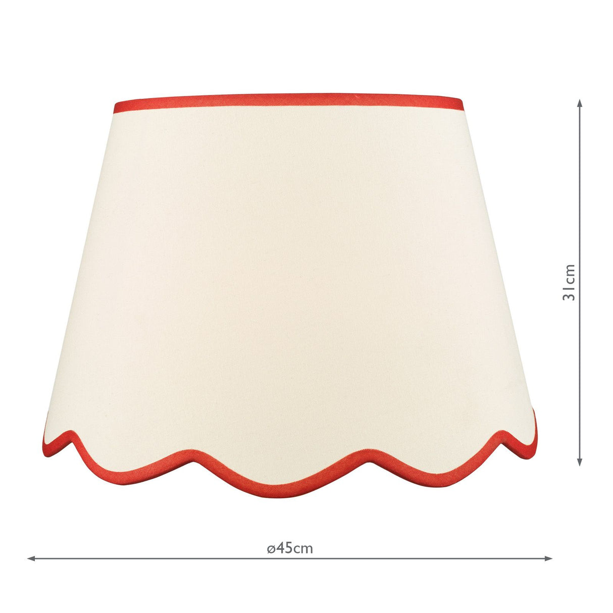 Poma Natural Linen Tapered Drum Shade 45cm 45cm