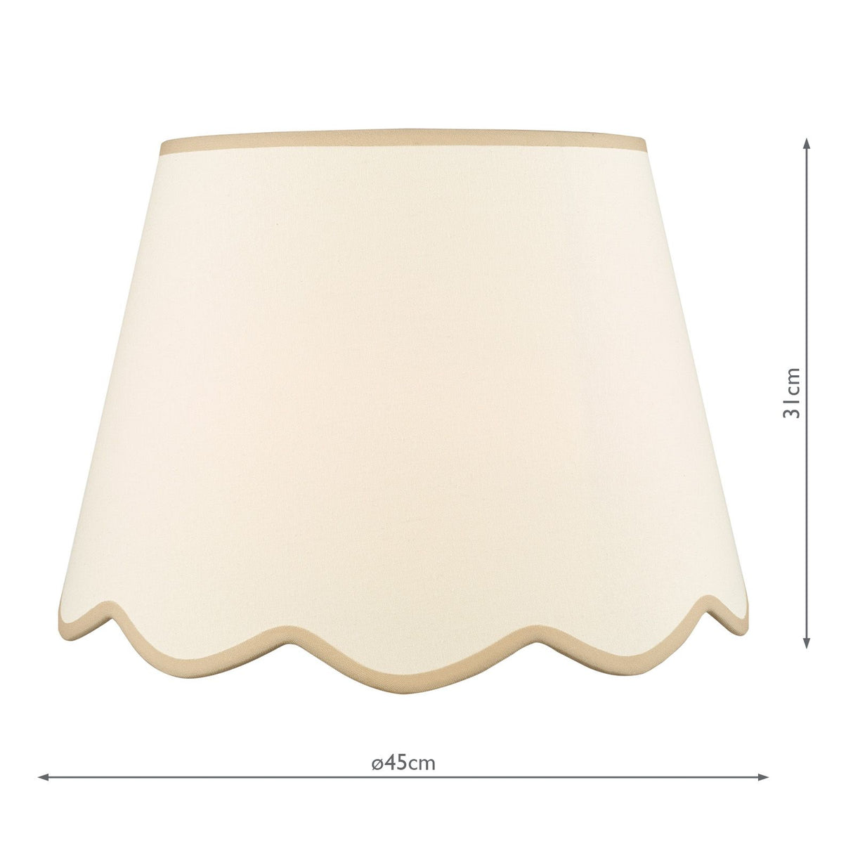 Poma Natural Linen Tapered Drum Shade 45cm 45cm