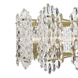 Porthos 15 Light Pendant Antique Brass Glass