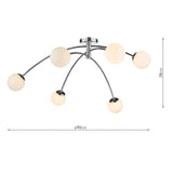 Puglia 6lt Semi Flush Polished Chrome Opal Glass