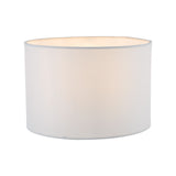 Pyramid White Linen Drum Shade 25cm 25cm
