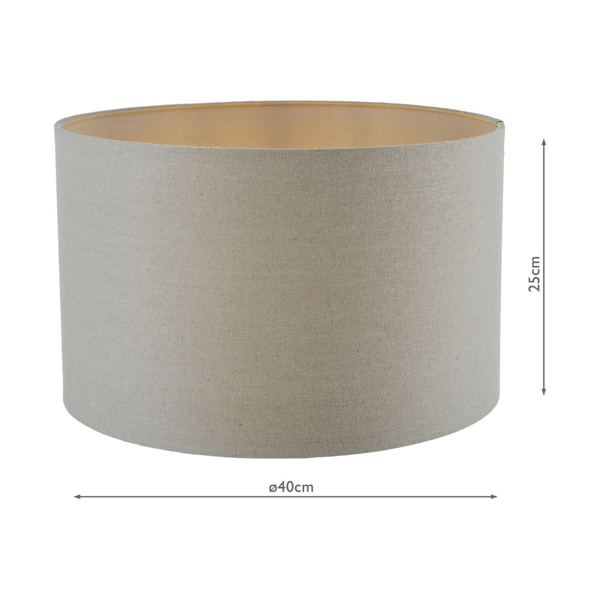 Pyramid Grey Linen Drum Shade 40cm 40cm