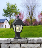 Mary Mikrolot E27 (No Lamp), Classic Pedestal Lantern, Black/Clear