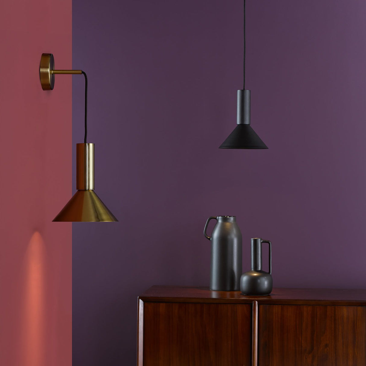 Ragnar Pendant/Wall Light Natural Brass
