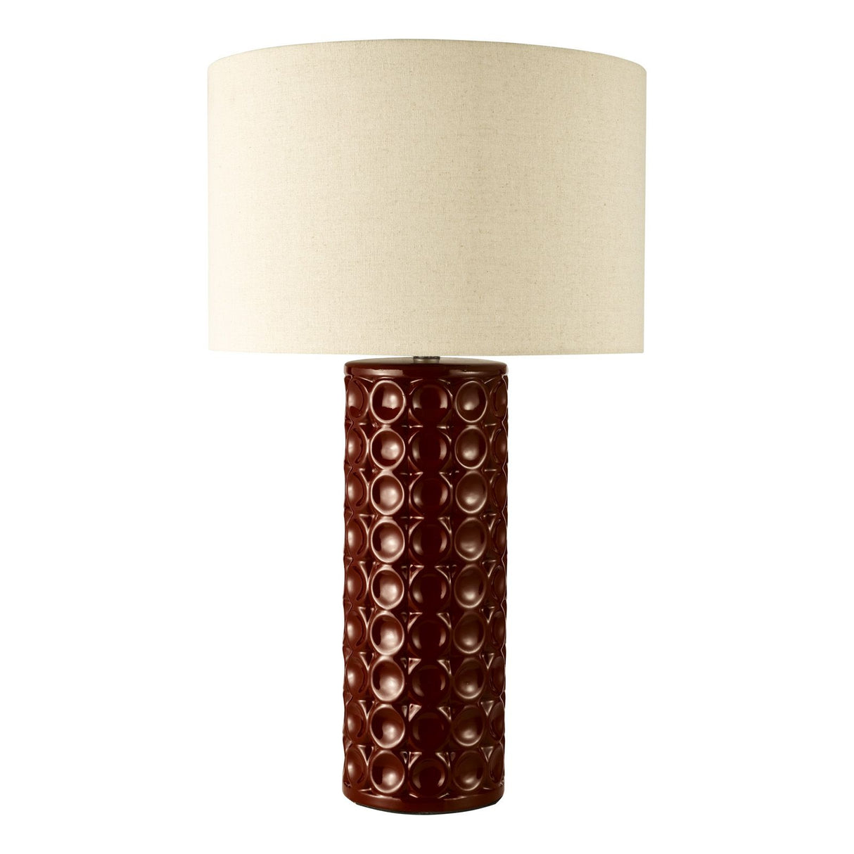 Raja Table Lamp Red and Antique Bronze With Shade