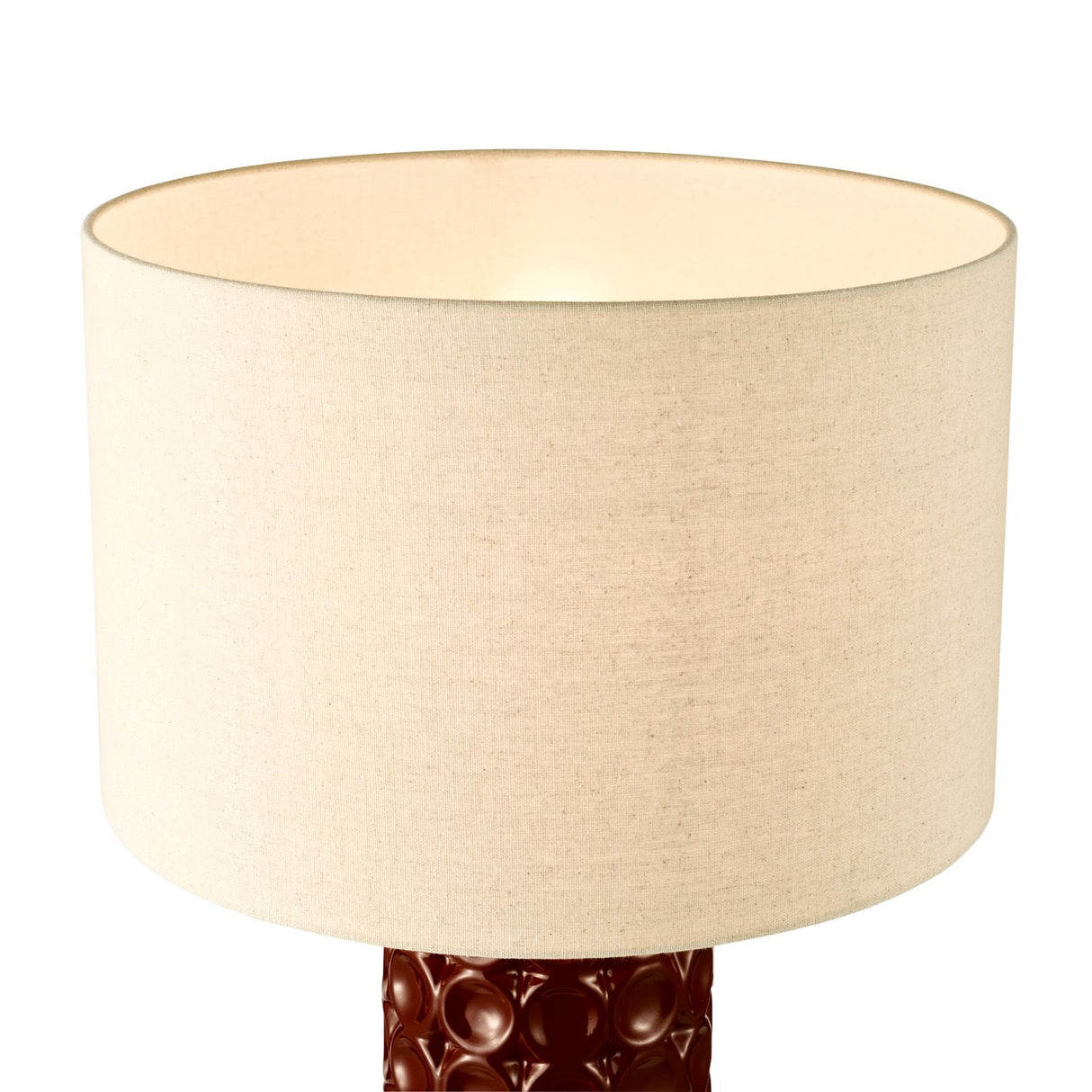 Raja Table Lamp Red and Antique Bronze With Shade