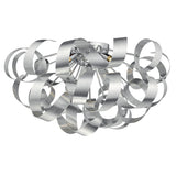 Rawley 5 Light Flush Brushed Aluminium 60cm