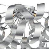 Rawley 5 Light Flush Brushed Aluminium 60cm