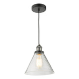 Ray 1 Light Single Pendant Antique Nickel Clear Glass