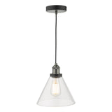 Ray 1 Light Single Pendant Antique Nickel Clear Glass