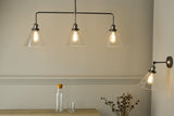 Ray 3 Light Bar Pendant Antique Nickel Clear Glass