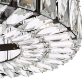 Relena 4 Light Flush Matt Black and Crystal