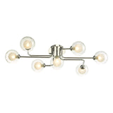 Reyna 7lt Semi Flush Polished Chrome With Clear/Opal Glass