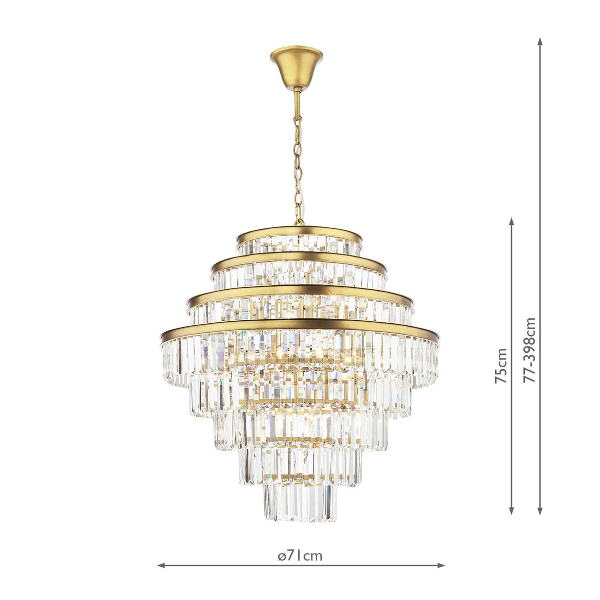 Rhapsody 12 Light Chandelier Bronze Crystal