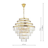 Rhapsody 12 Light Chandelier Bronze Crystal