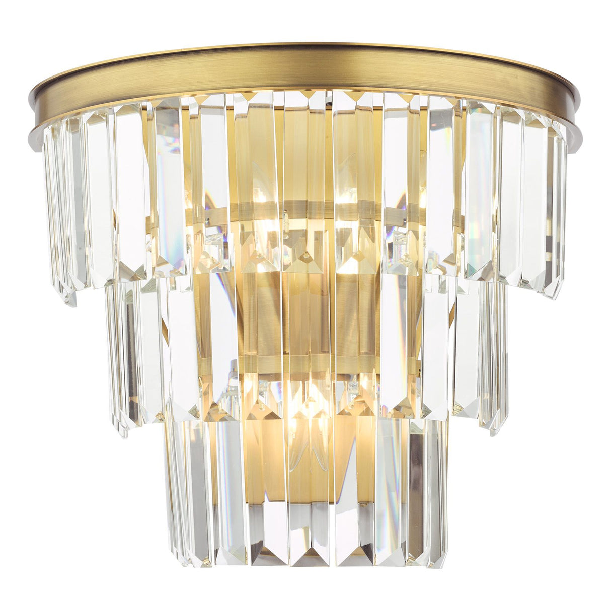 Rhapsody 3 Light Wall Light Crystal and Bronze