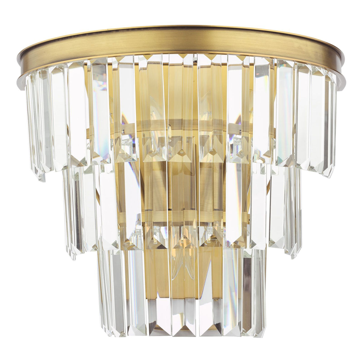 Rhapsody 3 Light Wall Light Crystal and Bronze