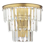 Rhapsody 3 Light Wall Light Crystal and Bronze