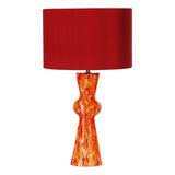 Rheneas Table Lamp Red Glass With Shade