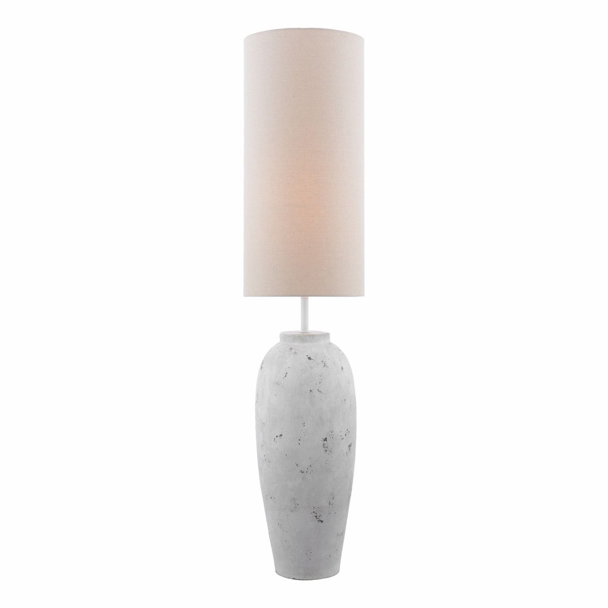 Roetta Floor Lamp White and Natural With Shade