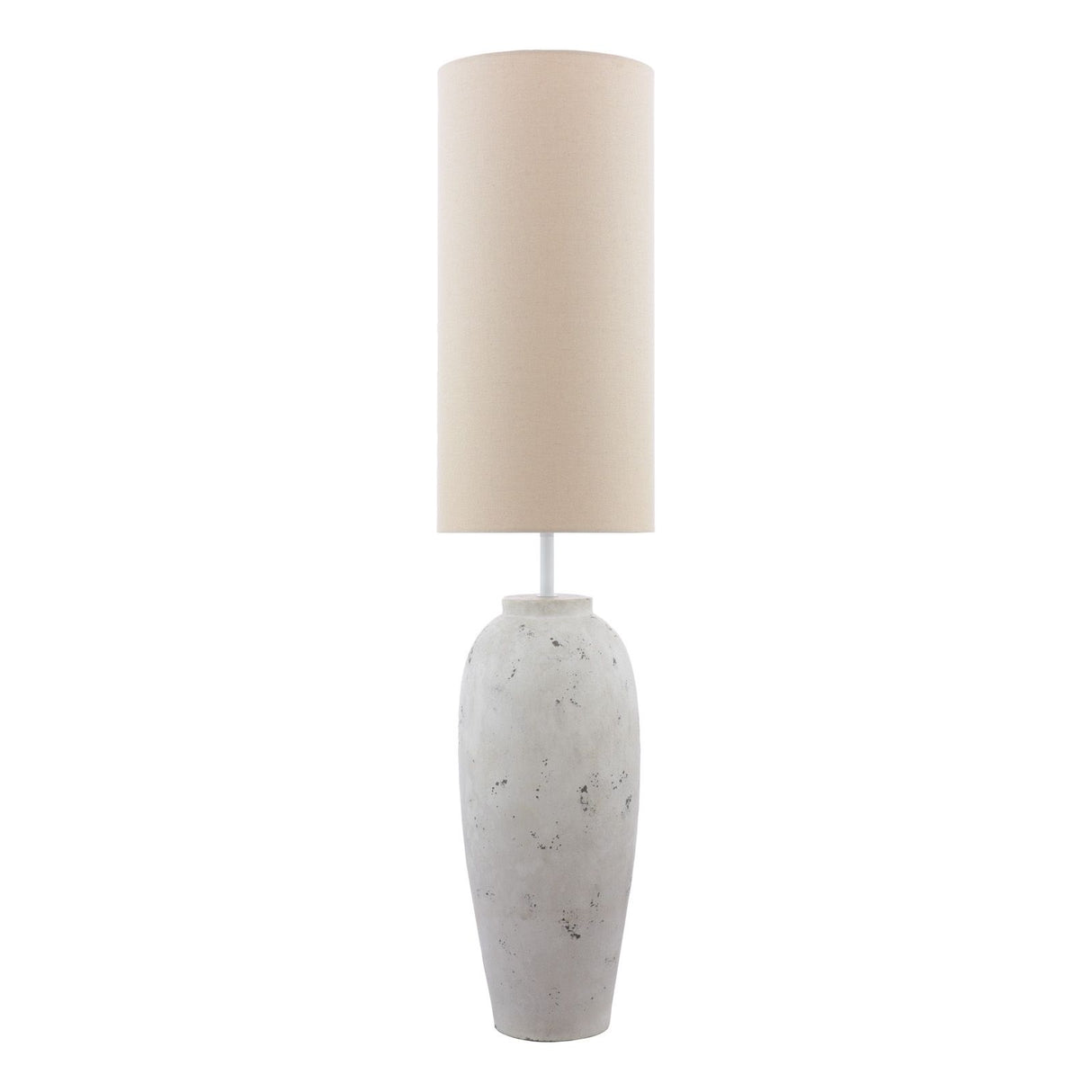 Roetta Floor Lamp White and Natural With Shade