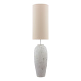 Roetta Floor Lamp White and Natural With Shade