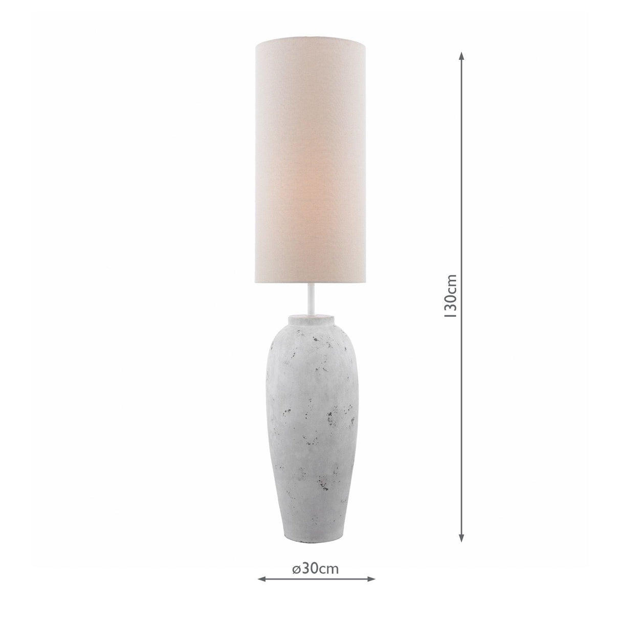 Roetta Floor Lamp White and Natural With Shade