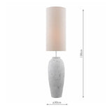 Roetta Floor Lamp White and Natural With Shade