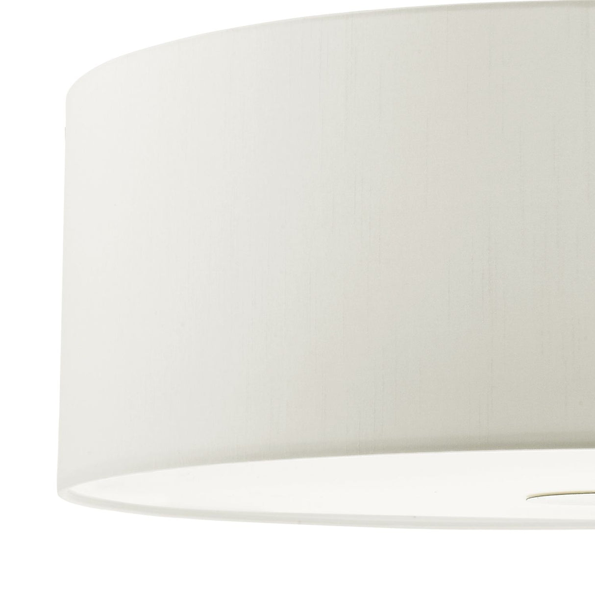 Ronda 3 Light Pendant White Faux Silk Shade 60cm