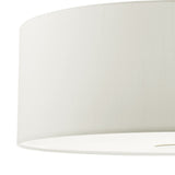 Ronda 3 Light Pendant White Faux Silk Shade 60cm
