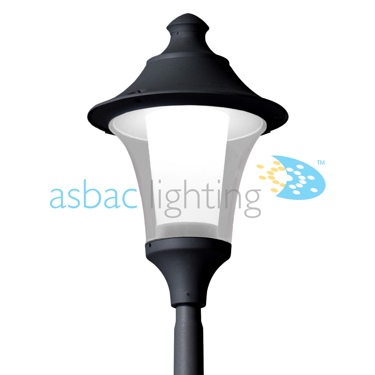 Remo 400 50W E27 HighPower LED 4000K Photocell, Modern Lantern Head, Black/Clear
