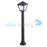 Roby Giaffa E27 (No Lamp), Modern Post Lantern, Black/Clear