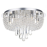 Saigon 5 Light Flush Polished Chrome/Clear