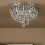 Saigon 5 Light Flush Polished Chrome/Clear