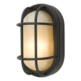 Salcombe Oval Outdoor Wall Light Matt Black IP44