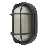 Salcombe Oval Outdoor Wall Light Matt Black IP44