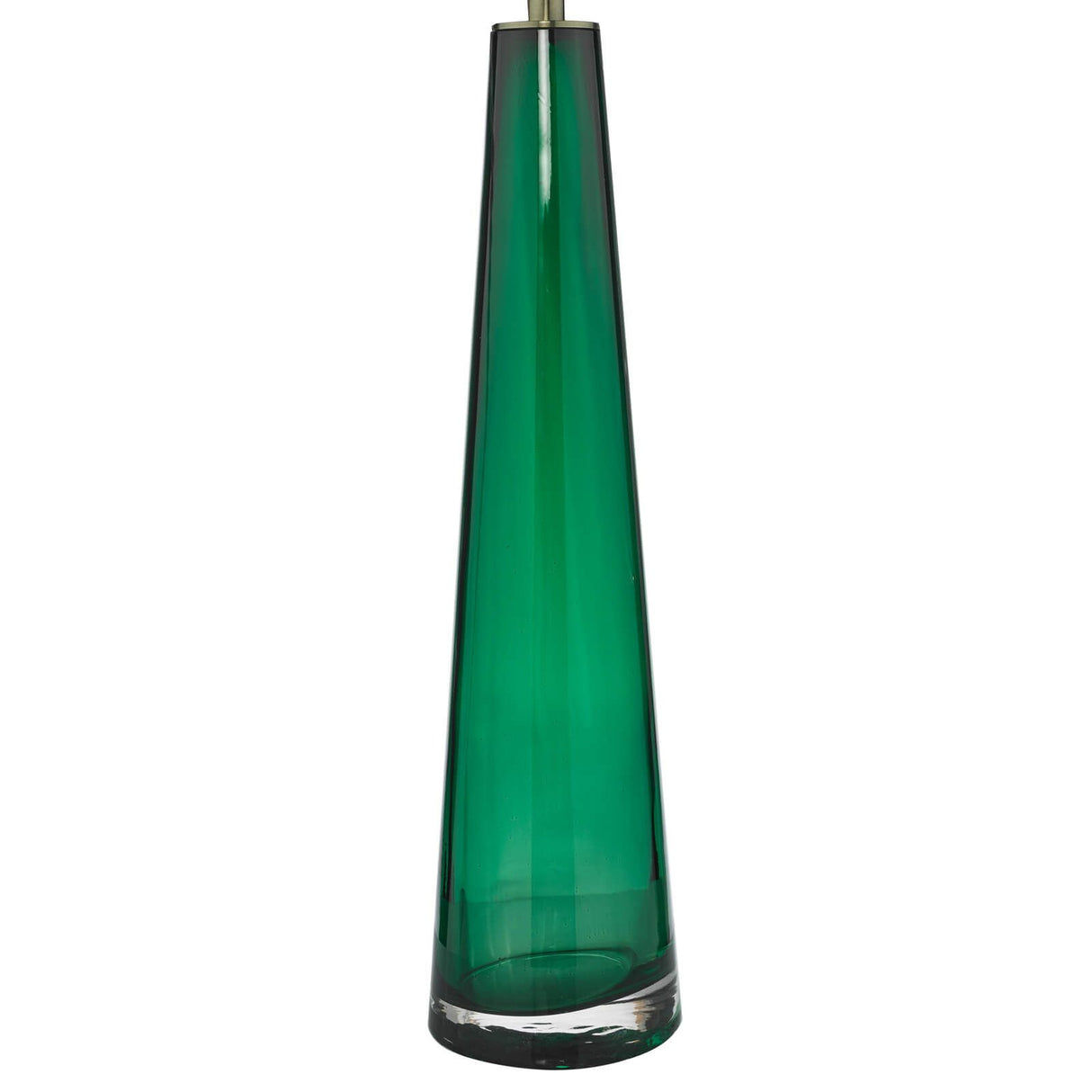 Samara Table Lamp Green Glass and Polished Chrome With Shade
