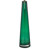 Samara Table Lamp Green Glass and Polished Chrome With Shade