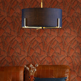 Santino Pendant Gold With Navy Cotton Shade