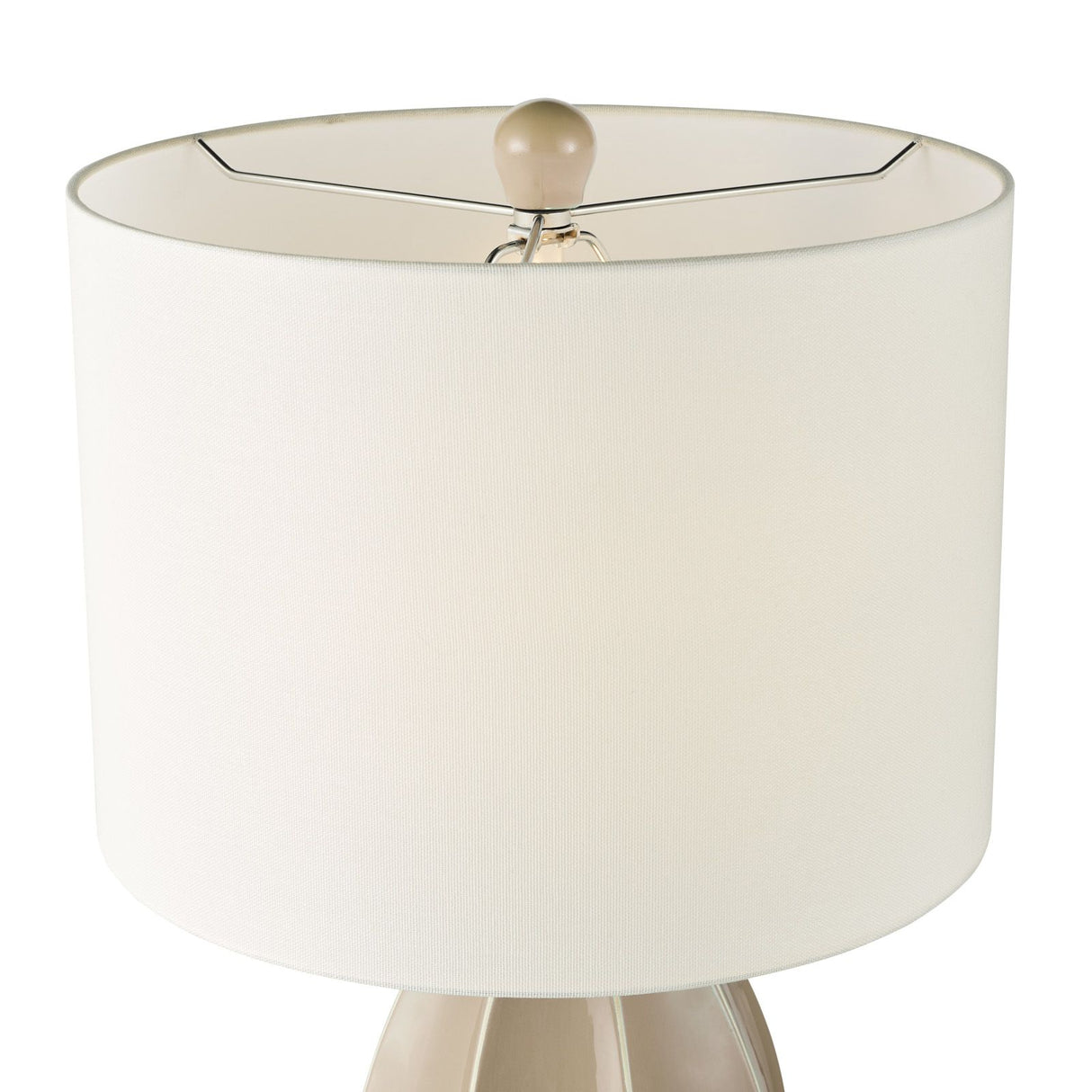 Saundra Table Lamp Taupe and Matt Antique Brass With Shade