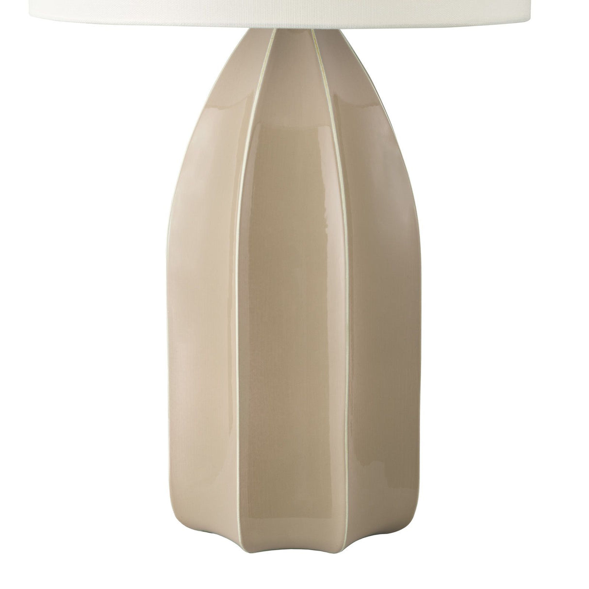 Saundra Table Lamp Taupe and Matt Antique Brass With Shade