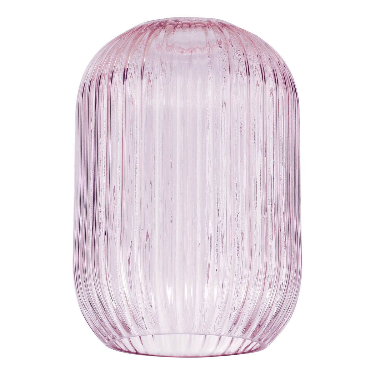 Sawyer Easy Fit Shade Pink Ribbed Glass – ideas4lighting