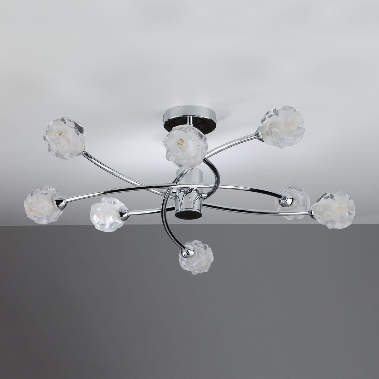 Seattle 8 Light Semi Flush Polished Chrome