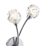Seattle 2 Light Wall Light Satin Chrome Glass