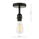 SF0122 Semi Flush Suspension Matt Black Bracket Only