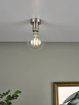 SFB4861 E27 Semi Flush Suspension Antique Chrome Bracket Only