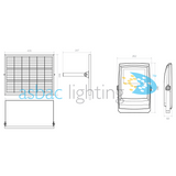 Greenwich Solar 15W LED 2700K, 37W Solar Panel, Solar Flood Light, Black